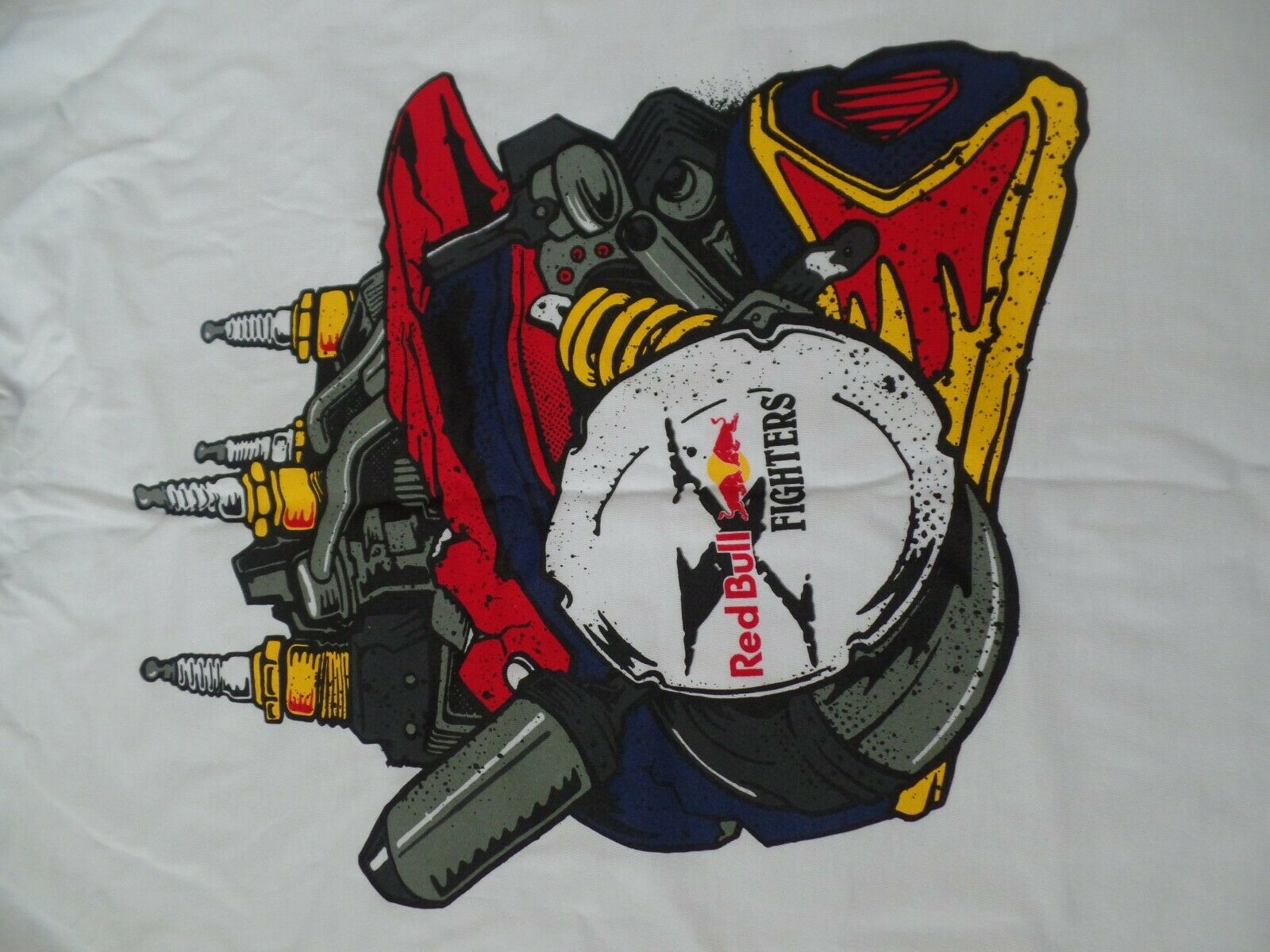 RedBull Fighters Motocross London 2010 T Shirt Large RRP 10.99 CLEARANCE XL 6.99